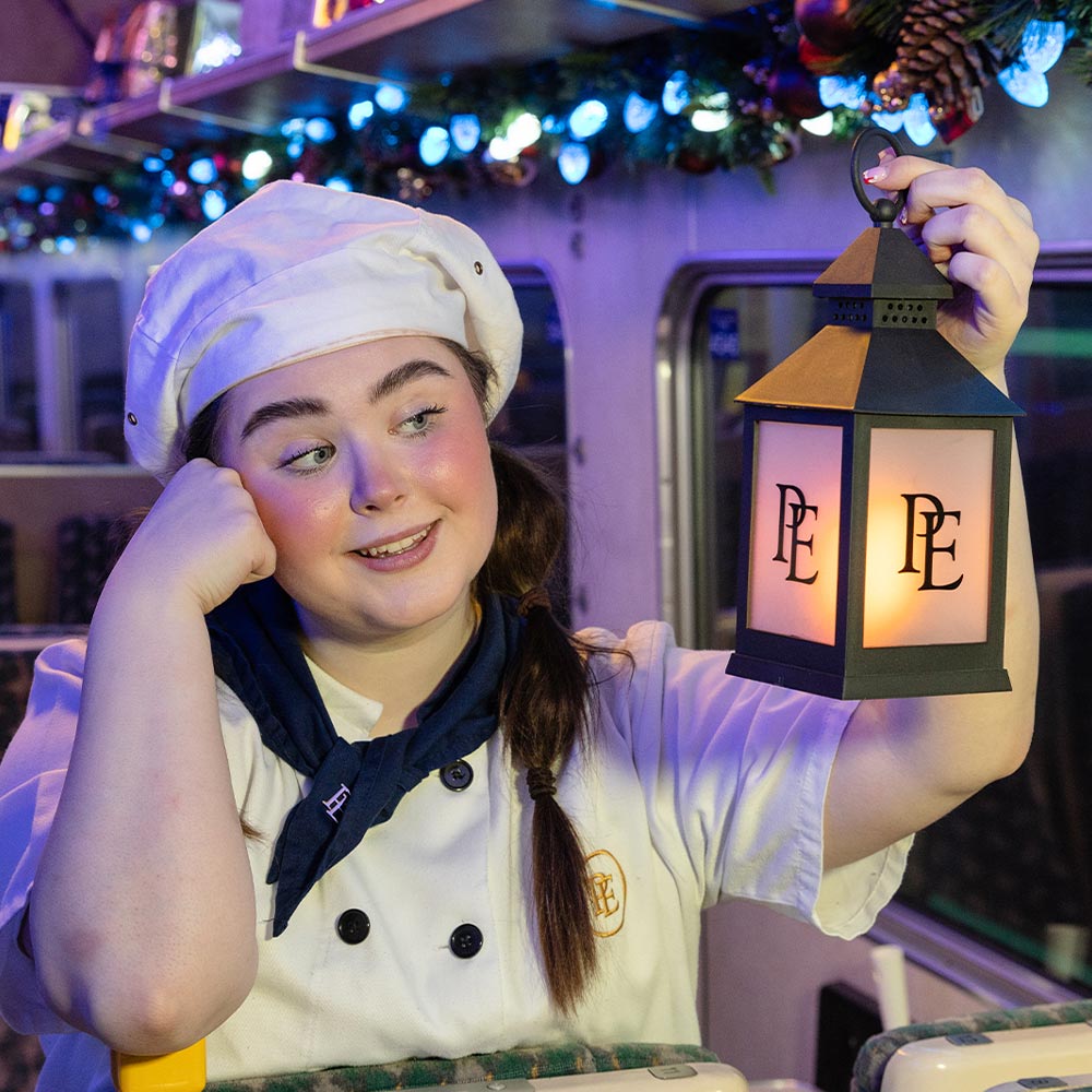 Chef on board the polar express train ride